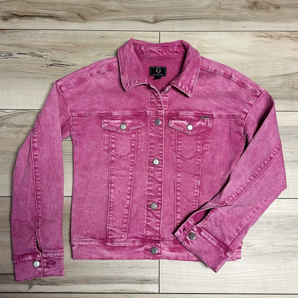 G by Giuliana Pink Denim Jacket Size 0